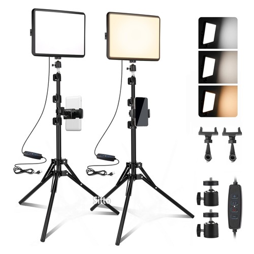 Led video light kit studio - 2x,